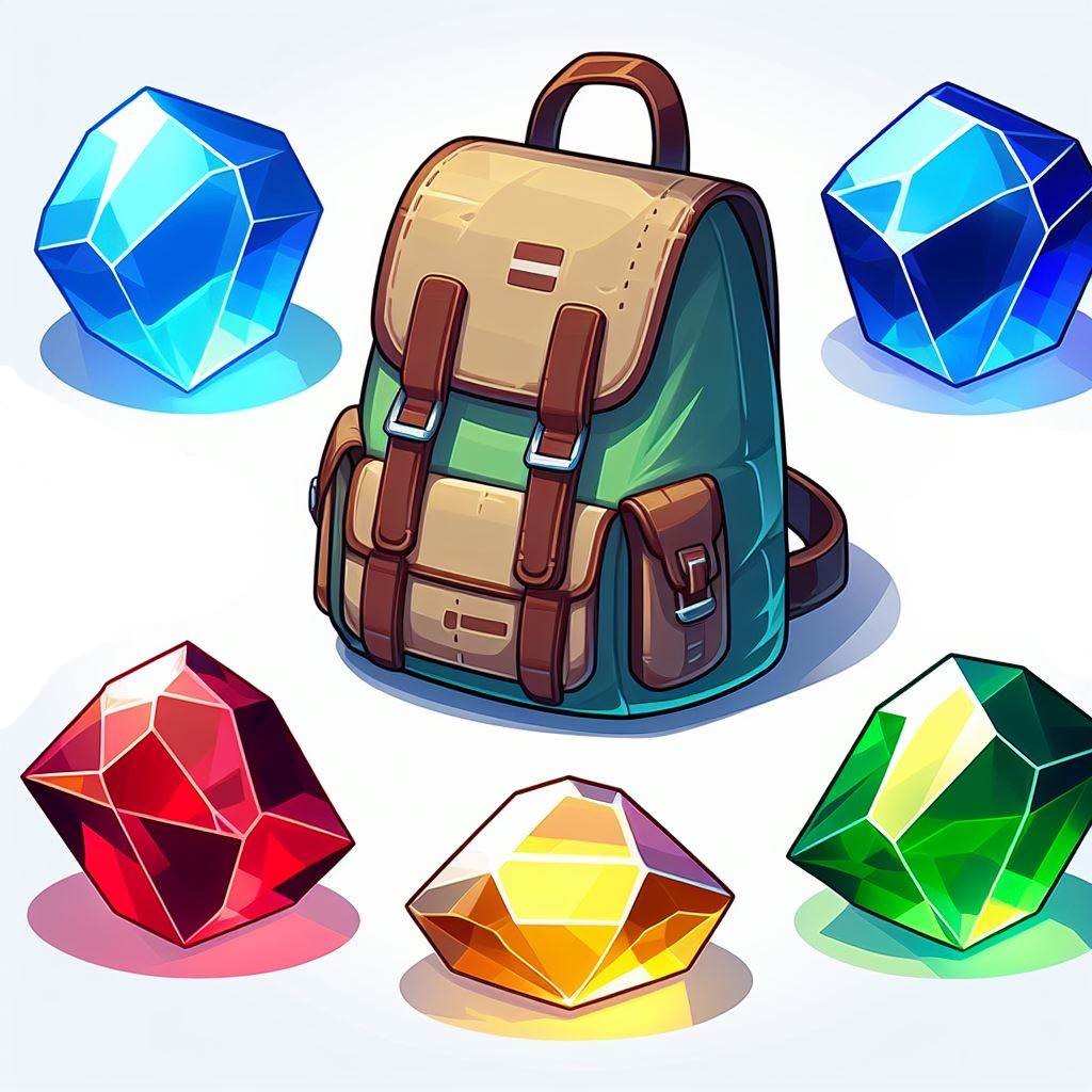 A knapsack and some gems